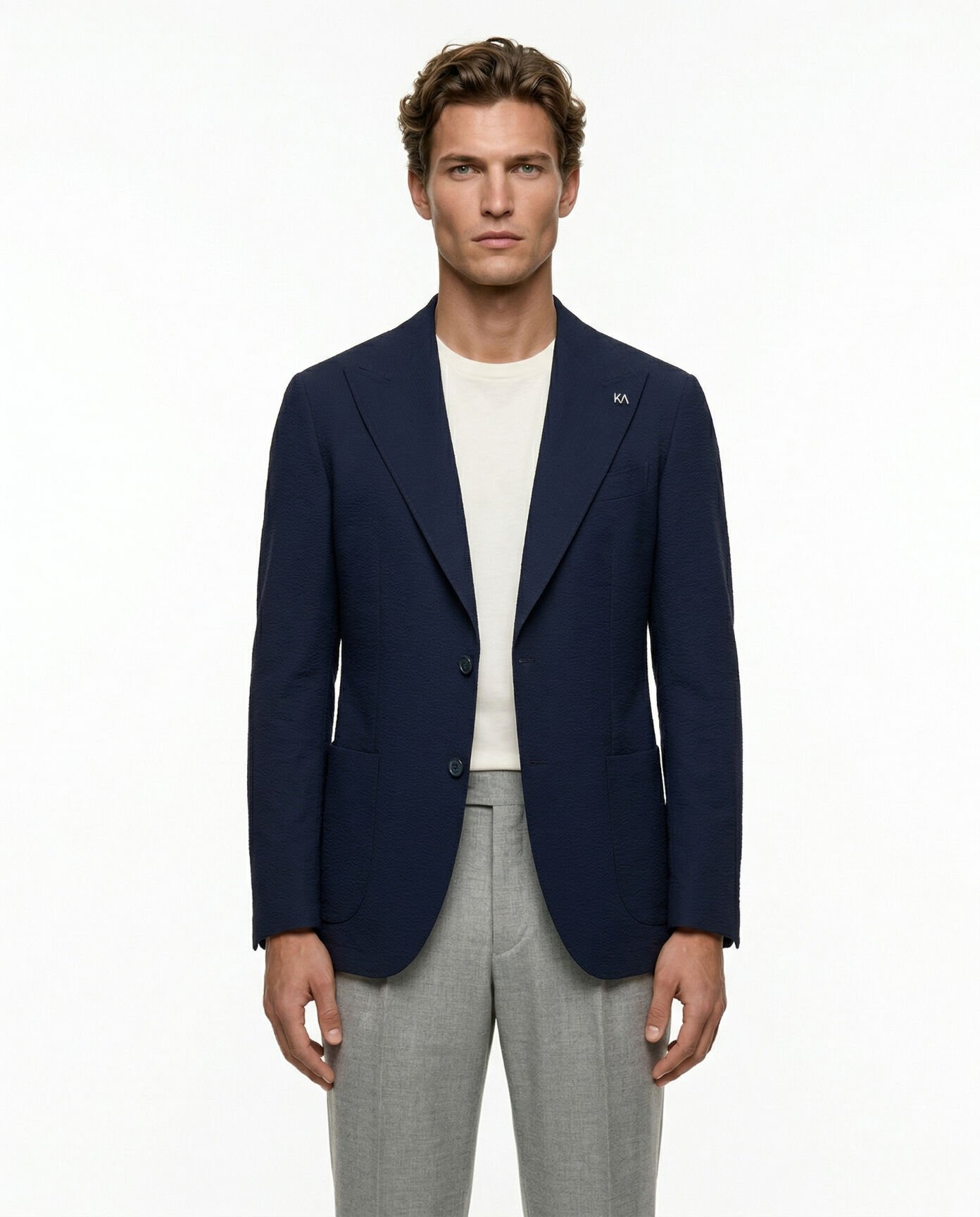 Grid Ceket Lacivert - 54
