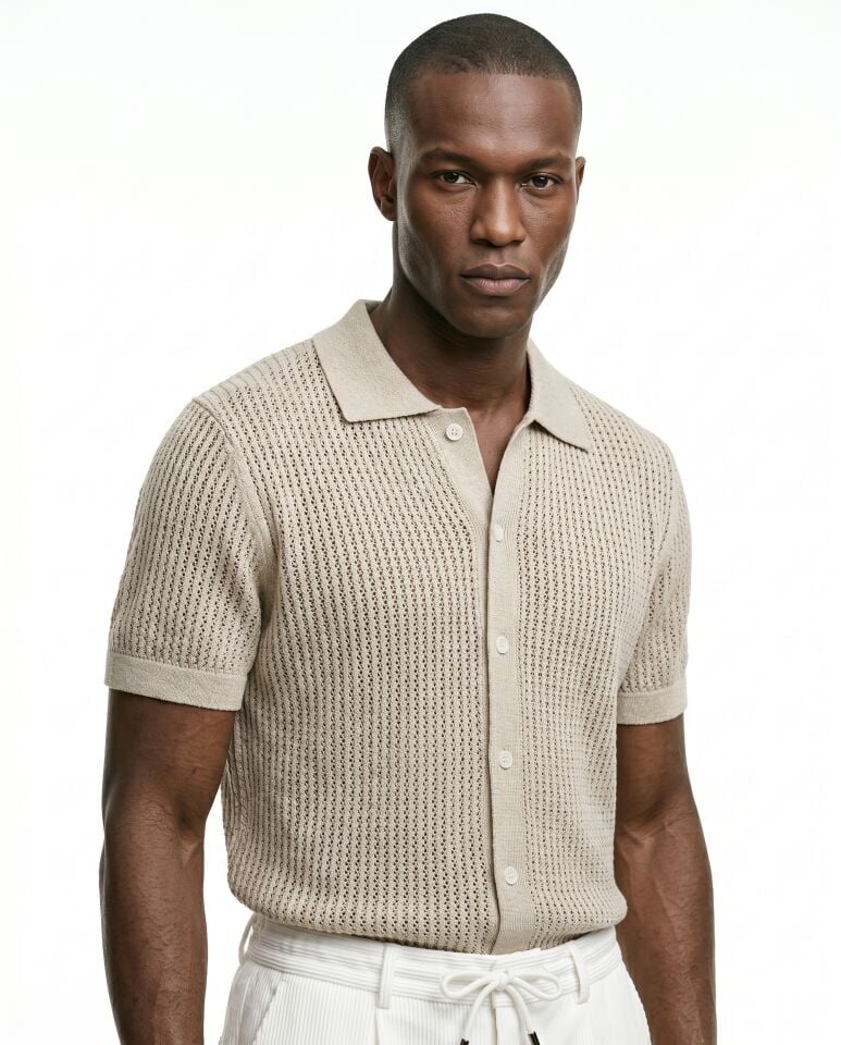 Easy Polo Triko T-Shirt Bej - L