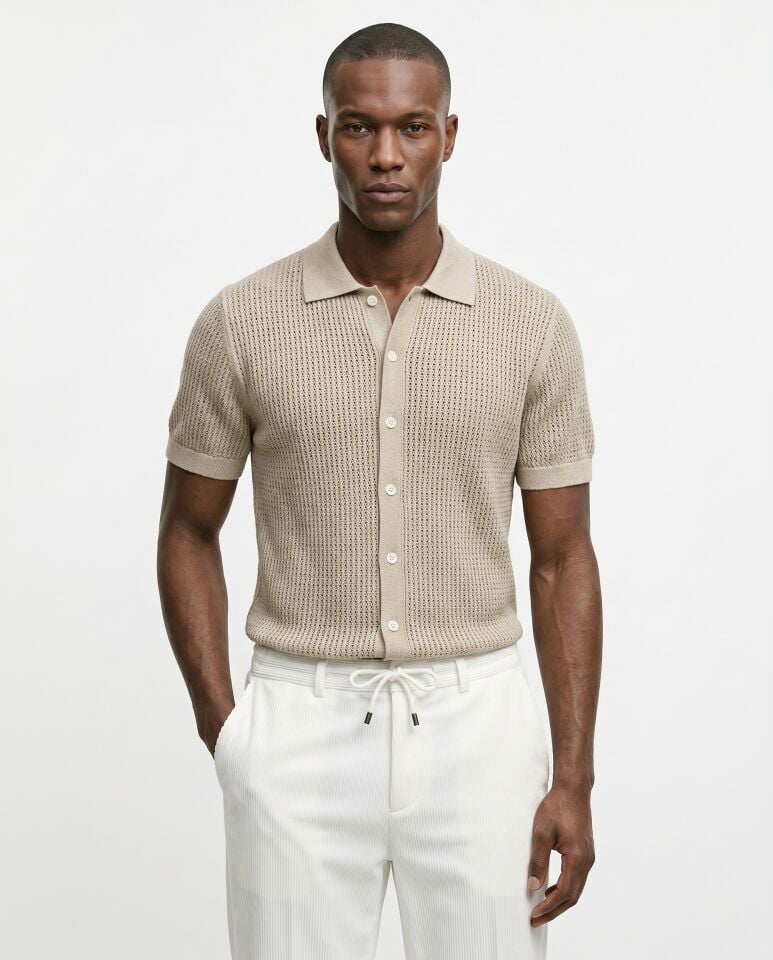 Easy Polo Triko T-Shirt Bej - L
