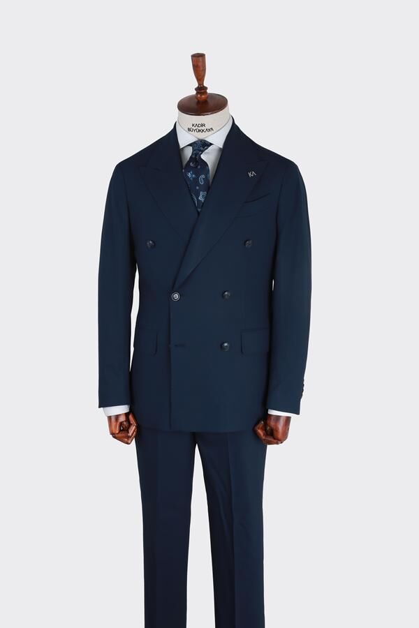 Kruvaze Takım Elbise Lacivert - 52