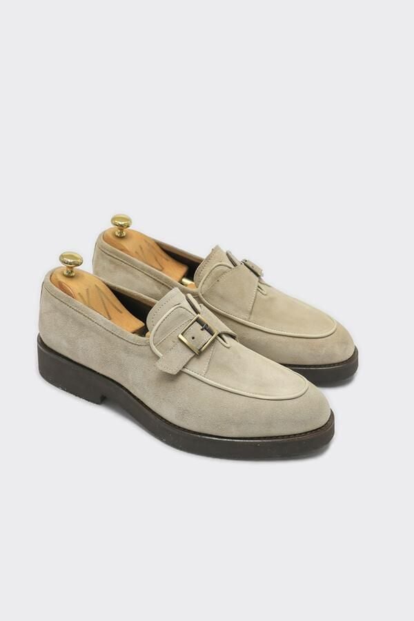 Loafer Ayakkabı Kahve-Bej Floter - 44