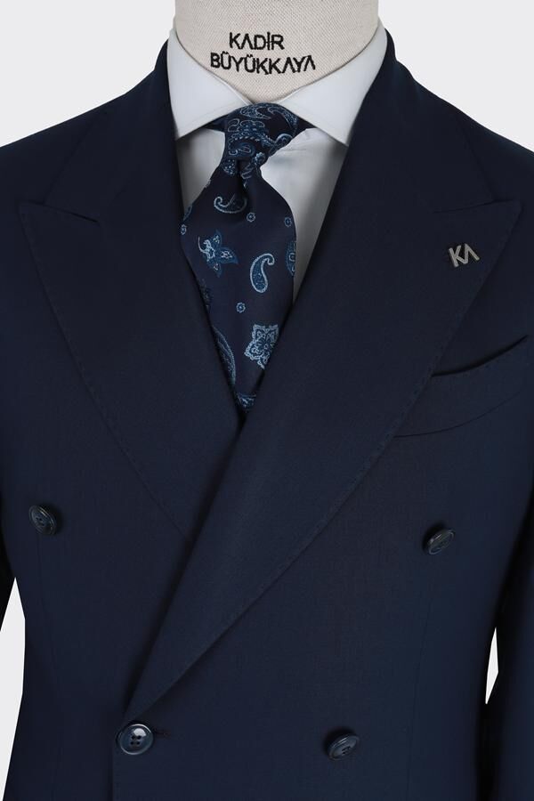 Kruvaze Takım Elbise Lacivert - 54