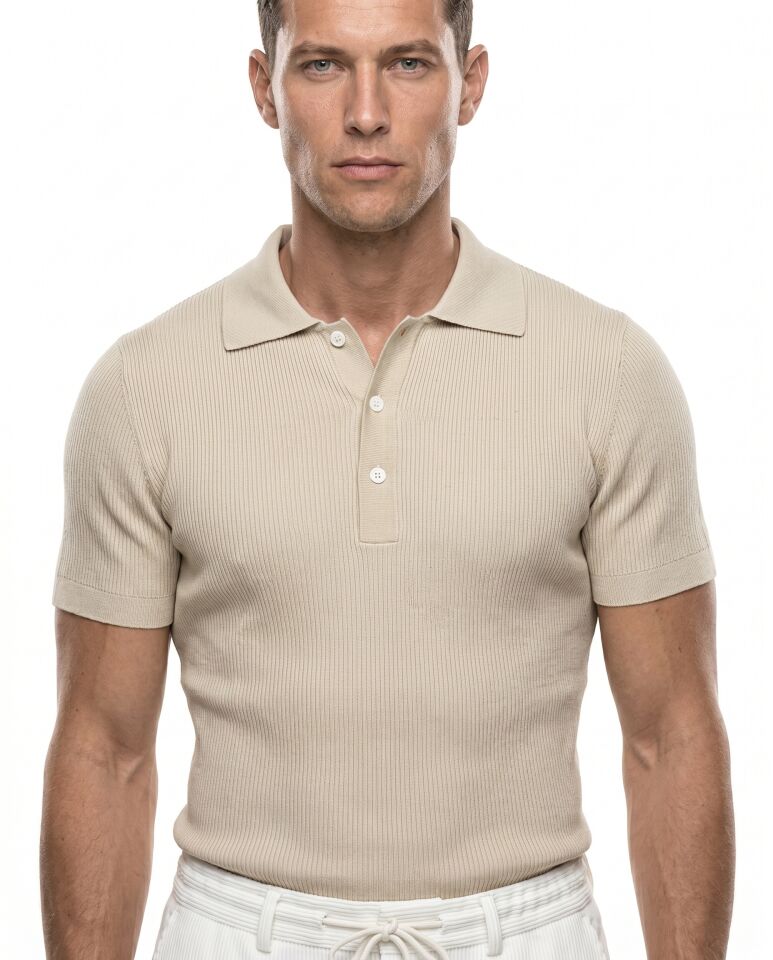 Grand Polo Triko T-Shirt Bej - M
