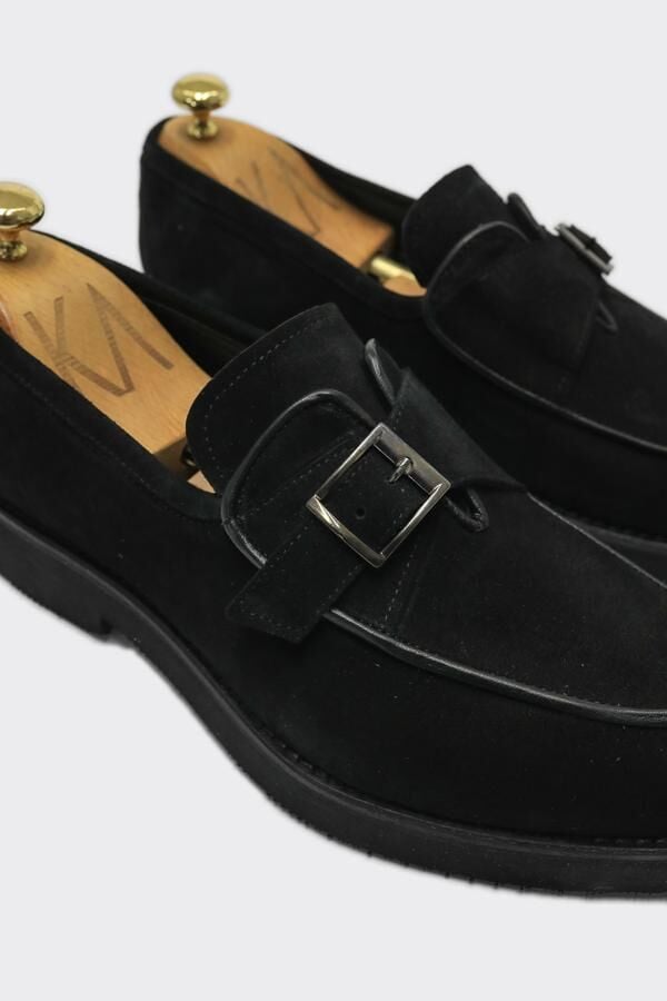 Loafer Ayakkabı Siyah Süet - 44