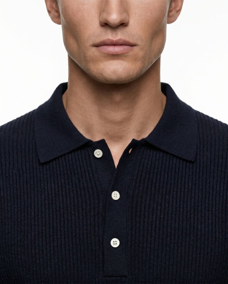 Refined Triko T-Shirt Lacivert - M