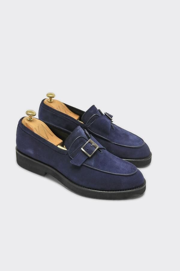 Loafer Ayakkabı Lacivert Süet - 43