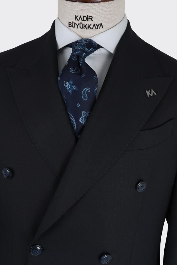 Kruvaze Takım Elbise Koyu Lacivert - 48