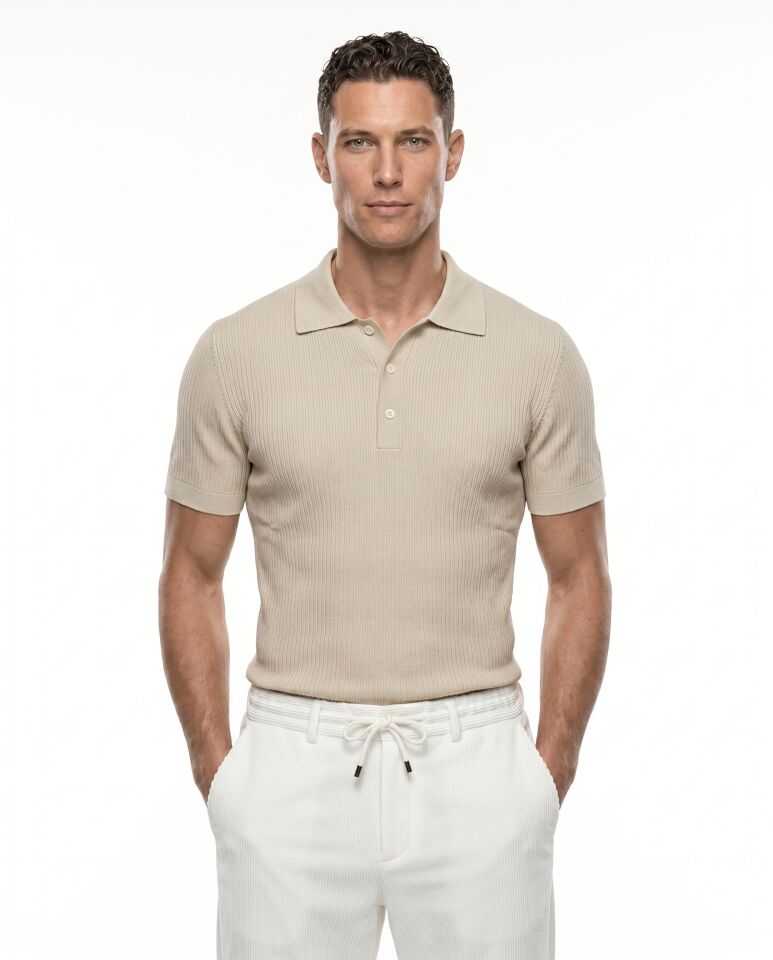 Grand Polo Triko T-Shirt Bej - XL