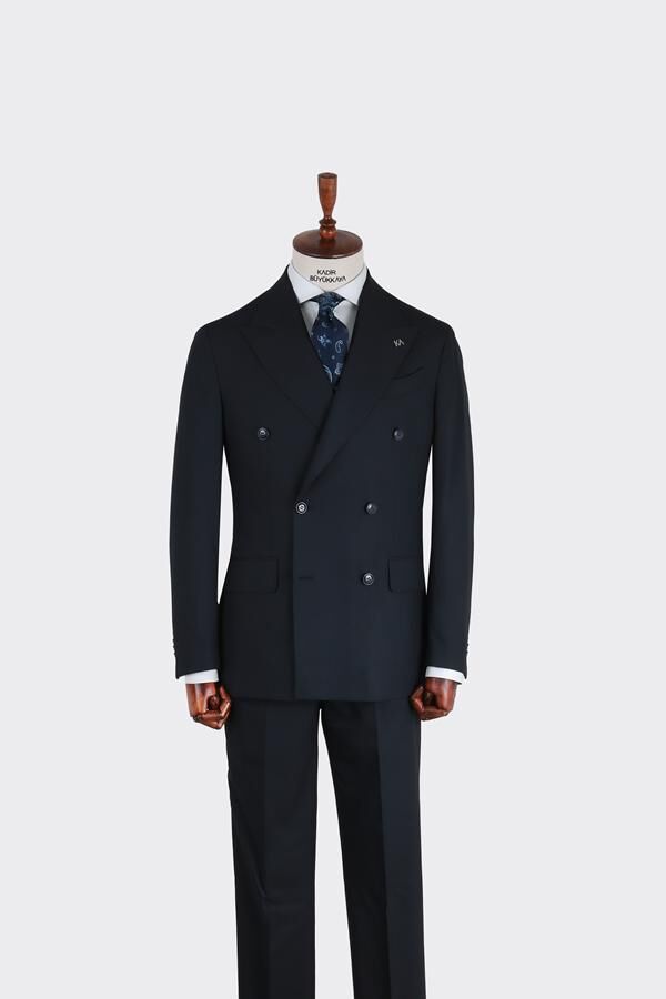 Kruvaze Takım Elbise Koyu Lacivert - 54