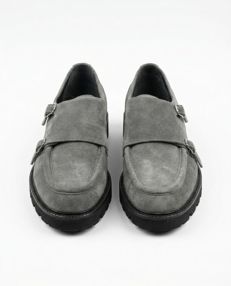 Loafer Ayakkabı Gri Süet - 41