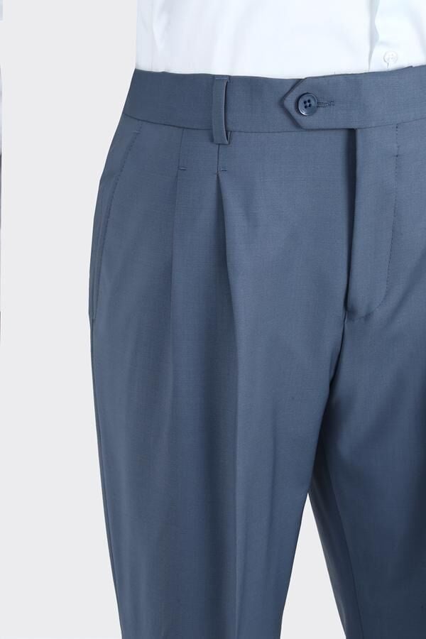 Kruvaze Takım Elbise Petrol Mavisi - 50