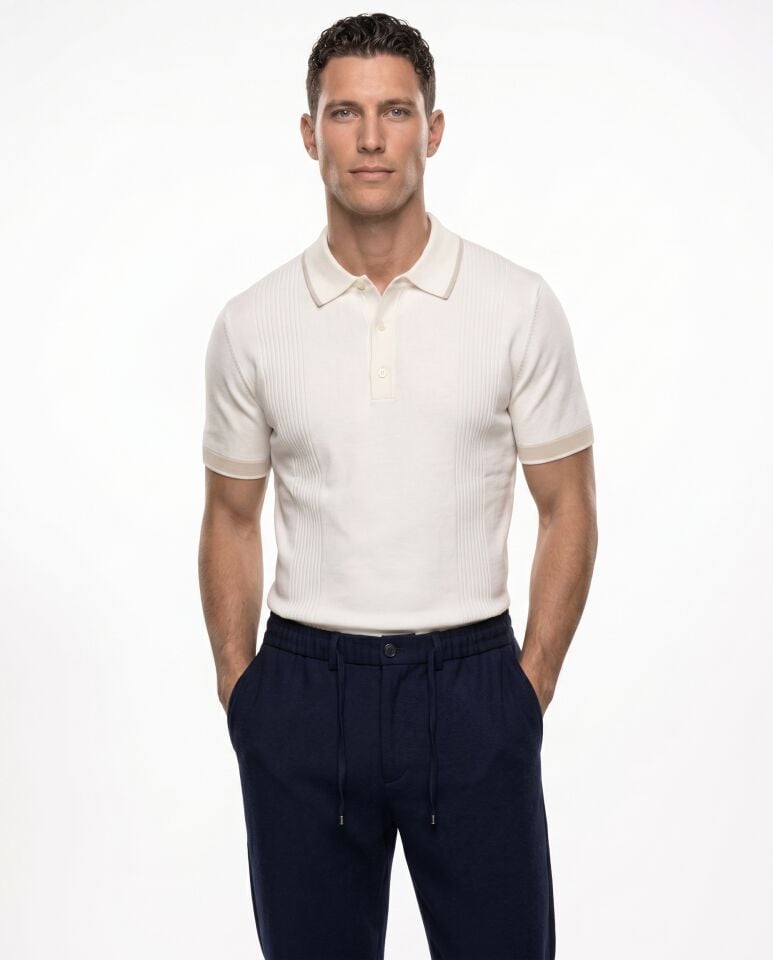 Bellagio Polo Triko T-Shirt Beyaz - XL