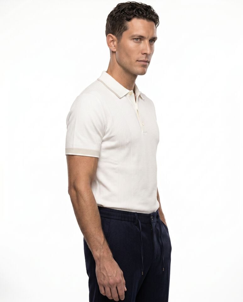 Bellagio Polo Triko T-Shirt Beyaz - XL