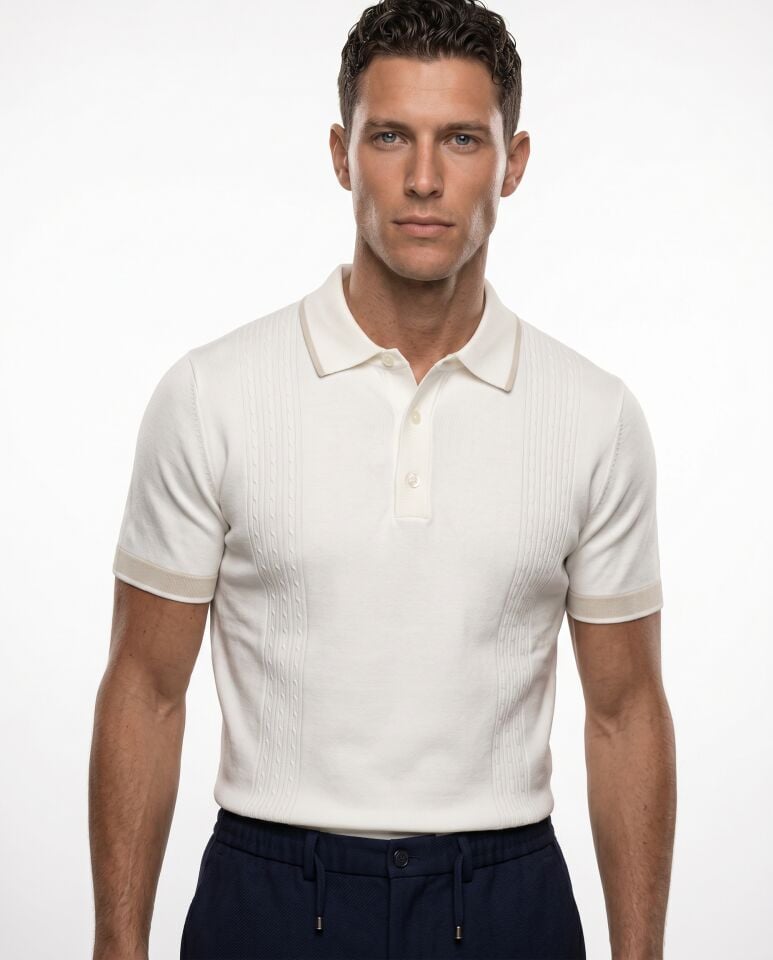 Bellagio Polo Triko T-Shirt Beyaz - XL
