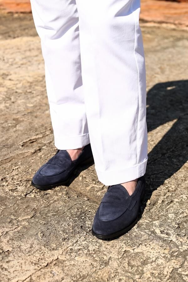 Loafer Ayakkabı Lacivert Süet - 44