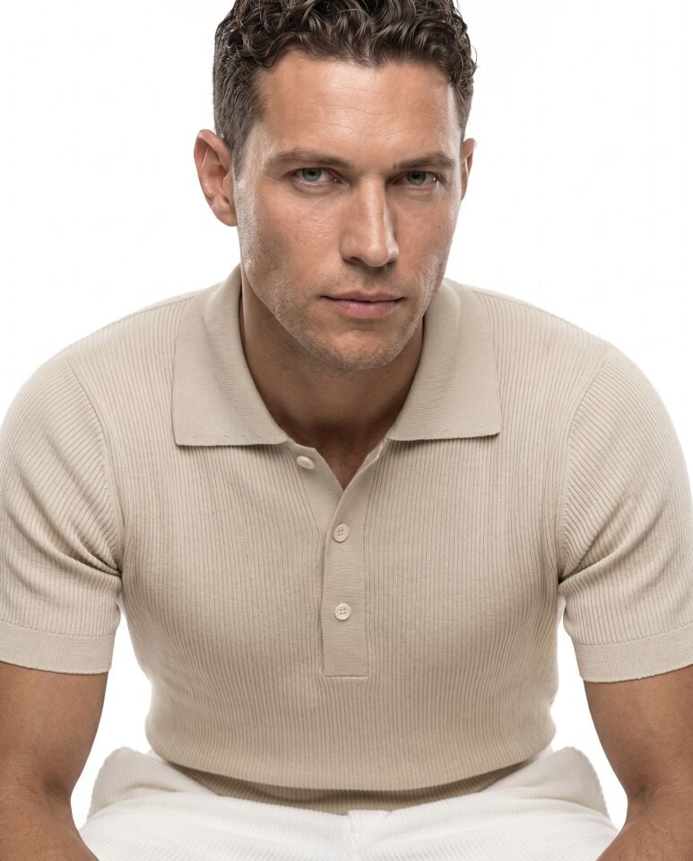 Grand Polo Triko T-Shirt Bej - XXL