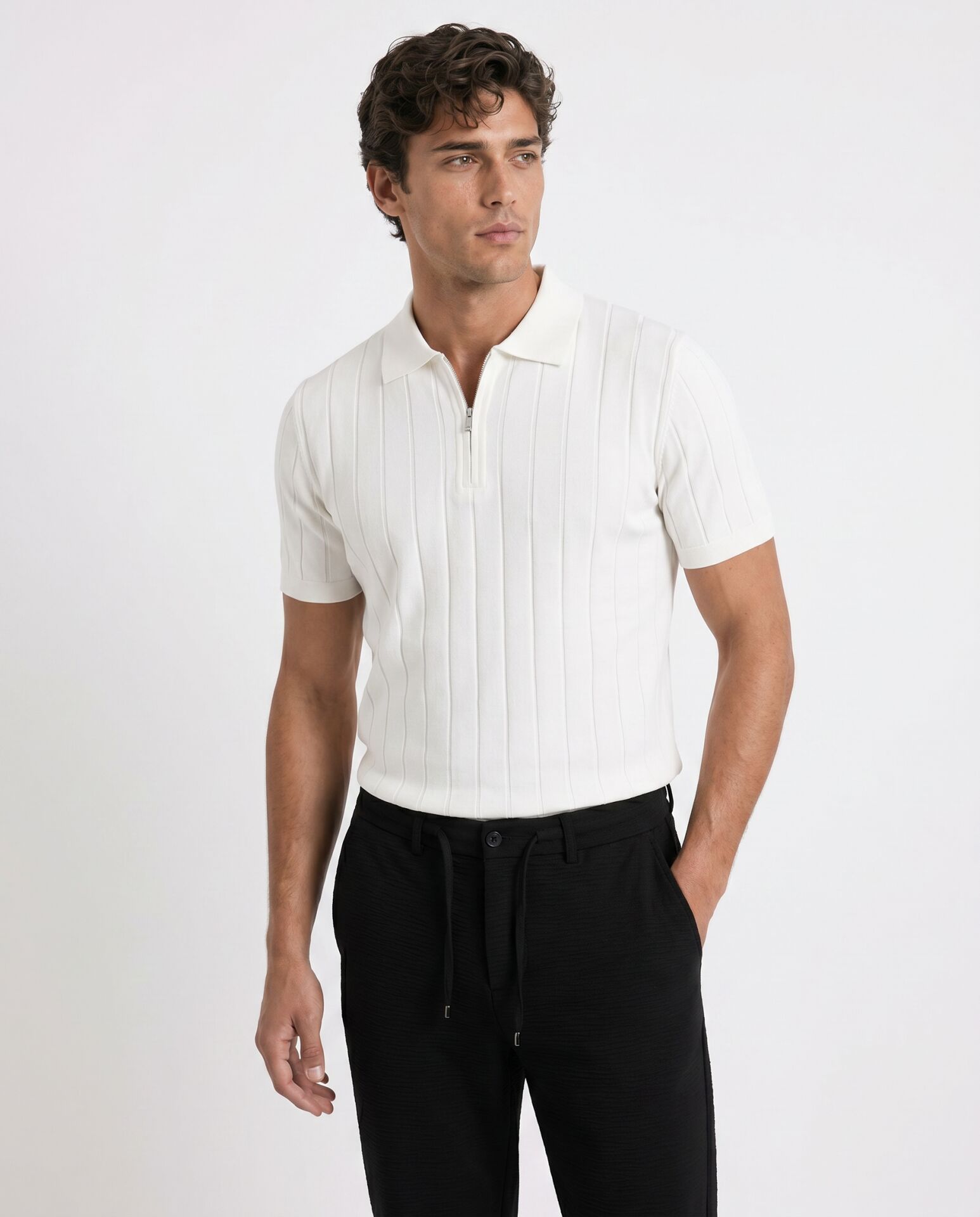 Riva Polo Triko T-Shirt Beyaz - XXL