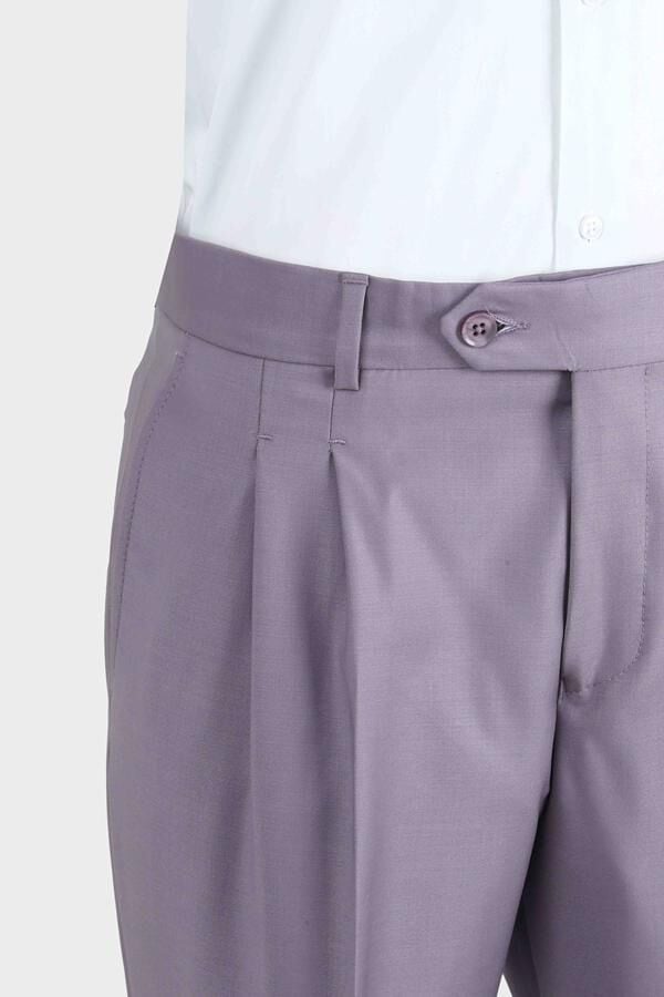 Kruvaze Takım Elbise Lila - 56