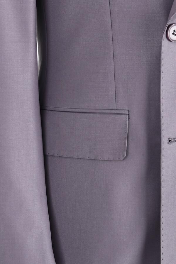 Kruvaze Takım Elbise Lila - 56