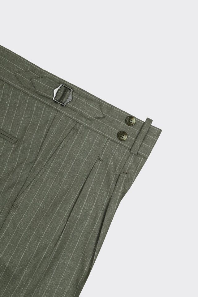 Çift Pile Pantolon Haki - 48