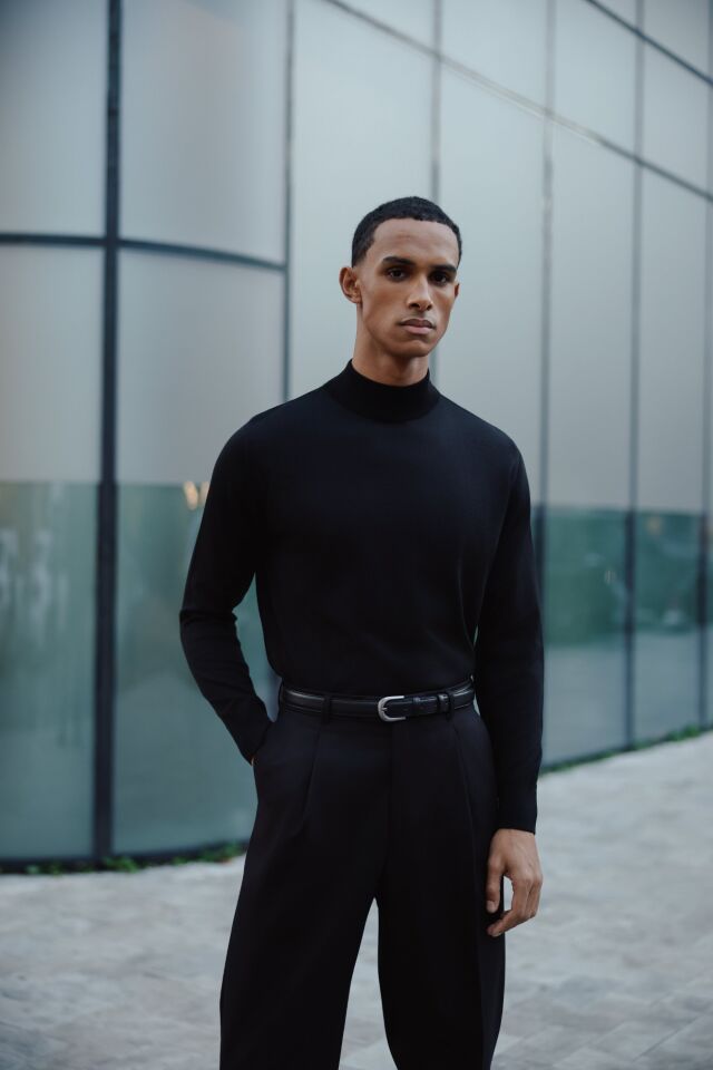 Alata Yarım Balıkçı Triko Siyah - XXL