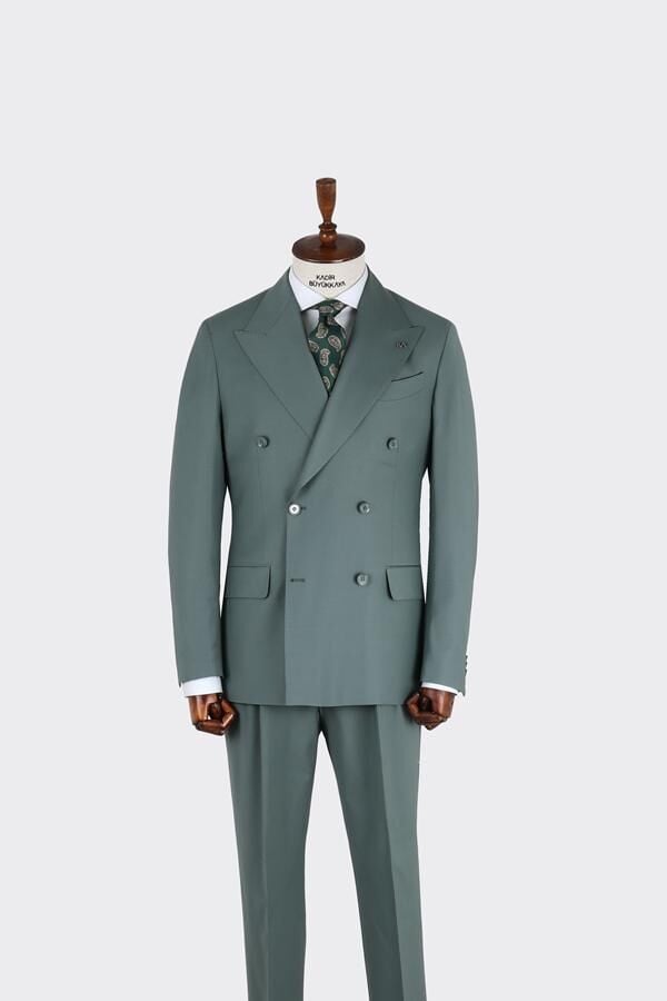 Kruvaze Takım Elbise Yeşil - 54
