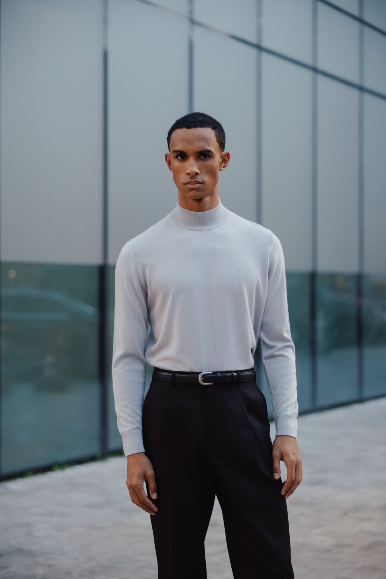 Alata Yarım Balıkçı Triko Gri - XXL