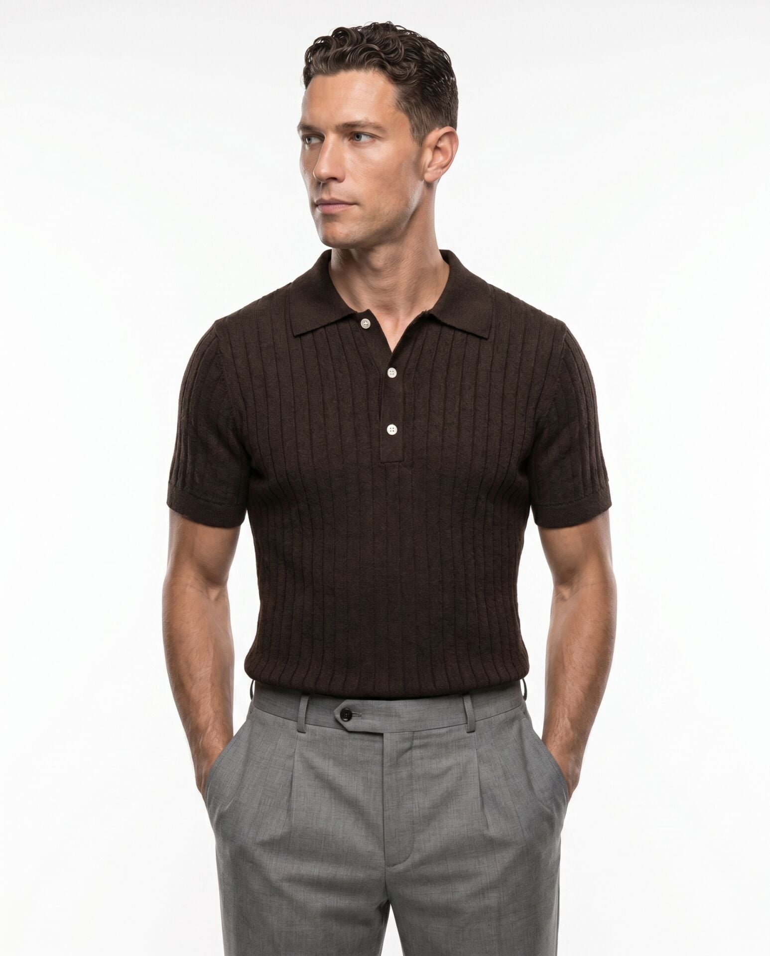 Neo Polo Triko T-Shirt Kahverengi - XXL