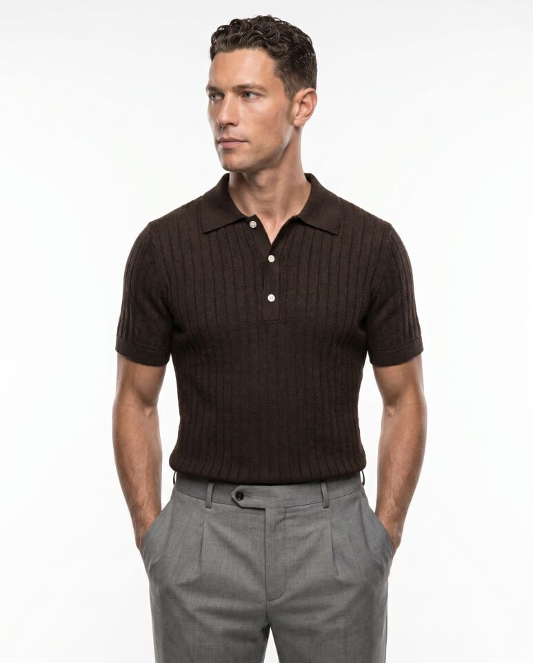 Neo Polo Triko T-Shirt Kahverengi - XXL