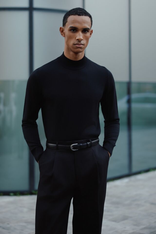 Allure Y.Balıkçı Triko Siyah - XL