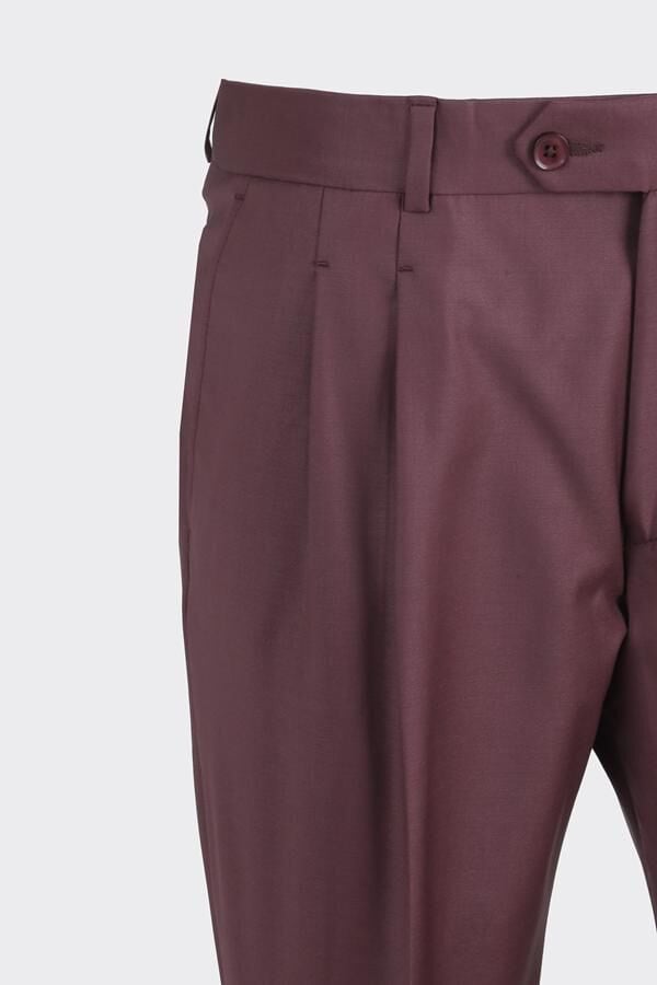 Kruvaze Takım Elbise Mürdüm - 56