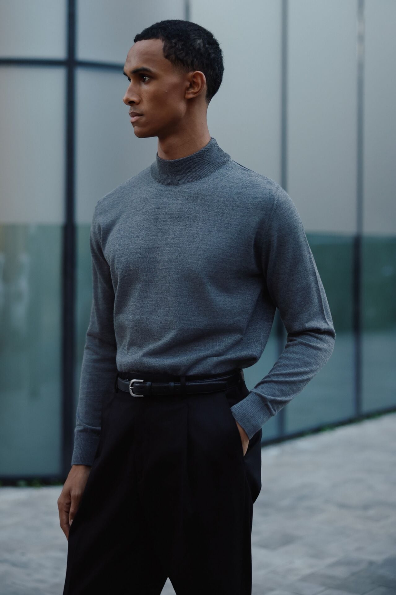 Allure Y.Balıkçı Triko Gri-Melanj - L