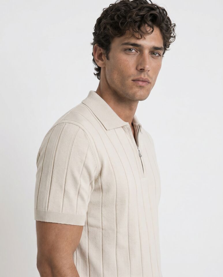 Riva Polo Triko T-Shirt Bej - L