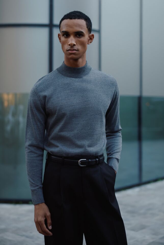 Allure Y.Balıkçı Triko Gri-Melanj - M