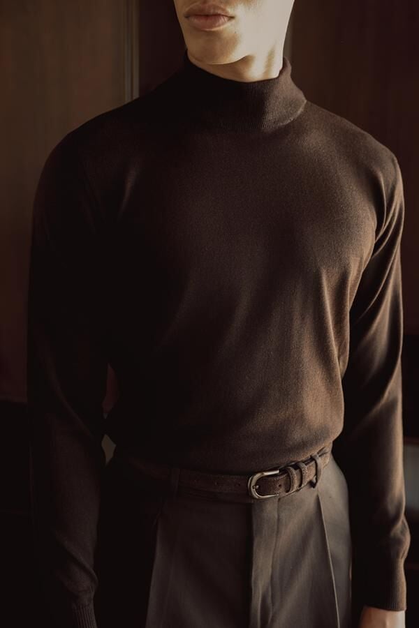 Allure Y.Balıkçı Triko Kahverengi - M