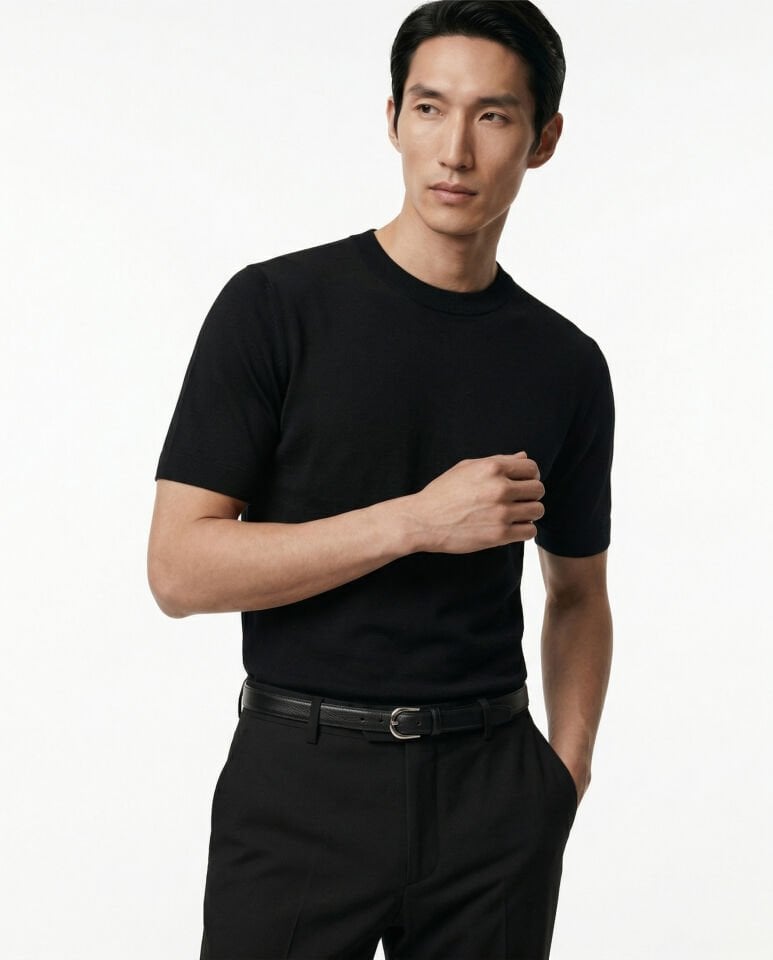 Noble Line Triko T-Shirt Siyah - XL