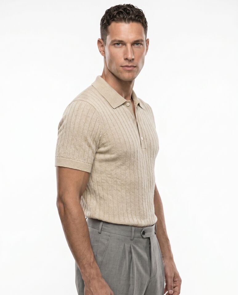 Neo Polo Triko T-Shirt Bej - L