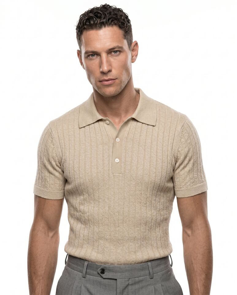 Neo Polo Triko T-Shirt Bej - L