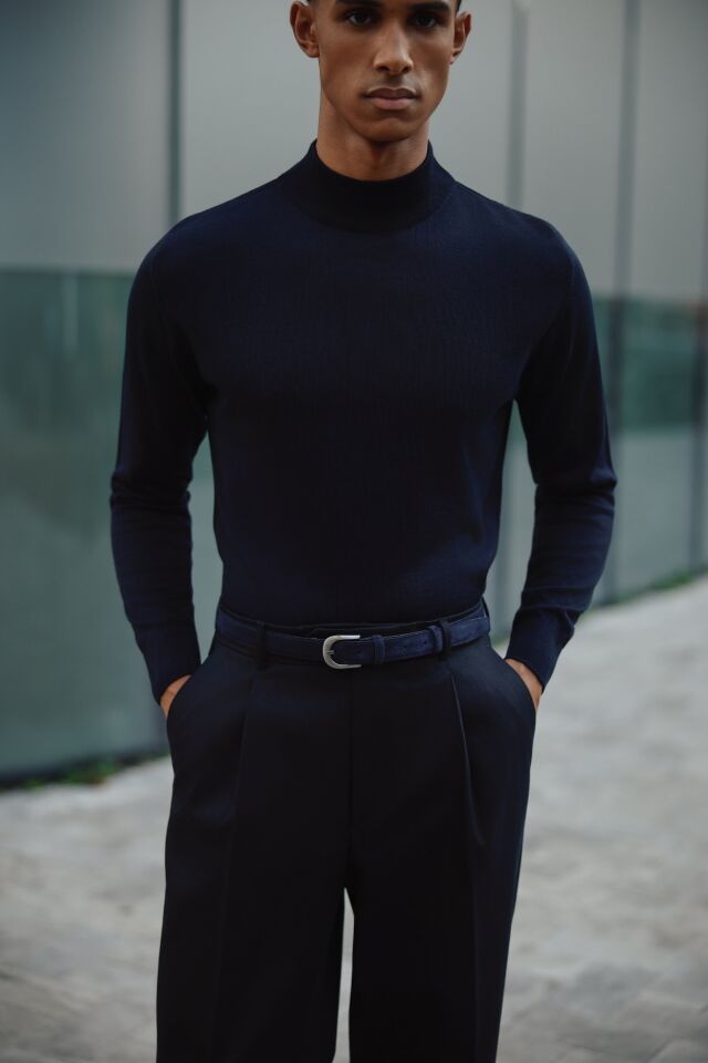 Allure Y.Balıkçı Triko Lacivert - XXL