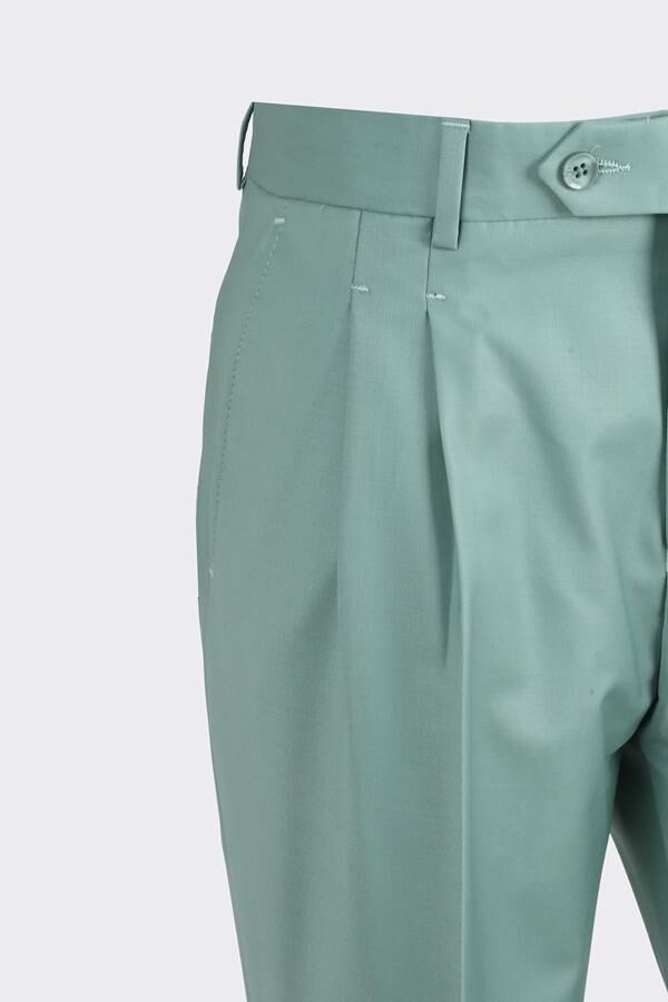 Kruvaze Takım Elbise Açık Yeşil - 52