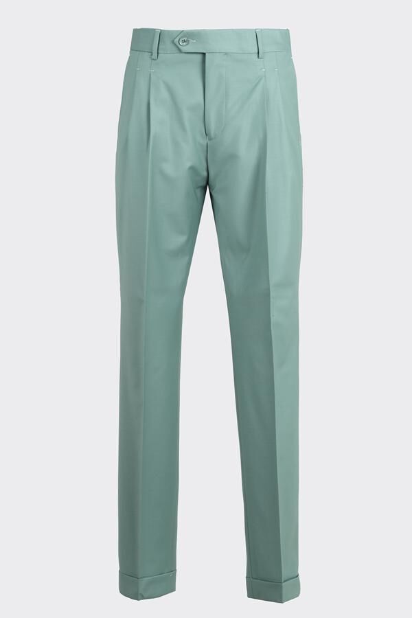 Kruvaze Takım Elbise Açık Yeşil - 54