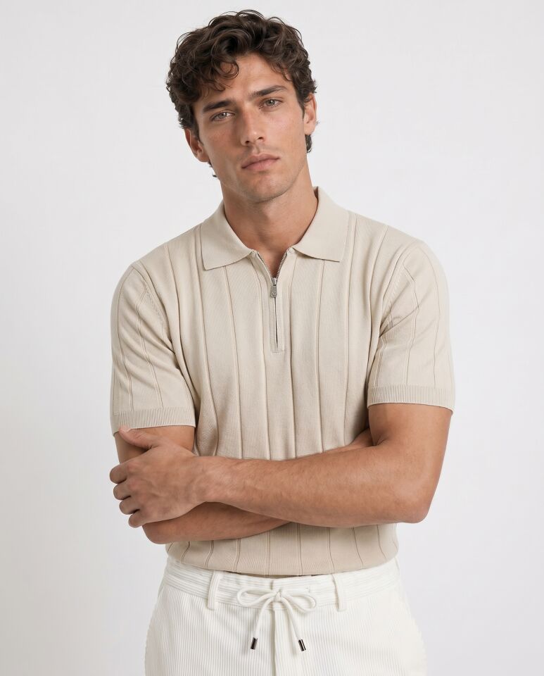 Riva Polo Triko T-Shirt Bej - M