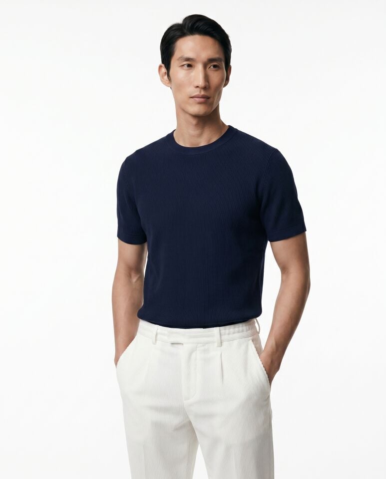 Classico Triko T-Shirt Lacivert - XL