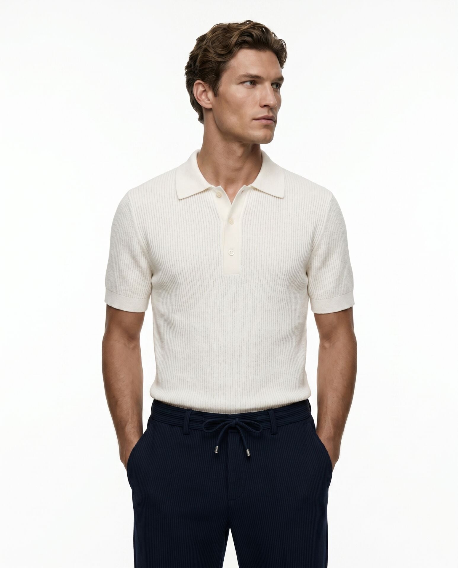 Refined Triko T-Shirt Beyaz - M