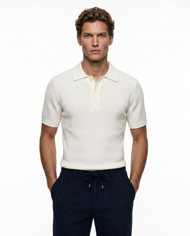 Refined Triko T-Shirt Beyaz - M