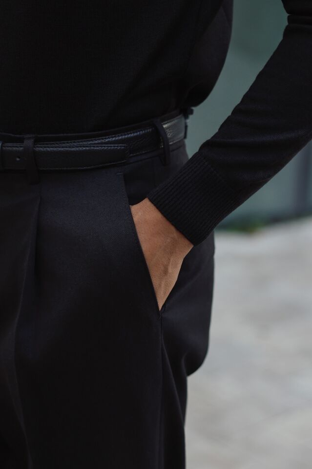 Pearl Polo Yaka Triko Siyah - XXL