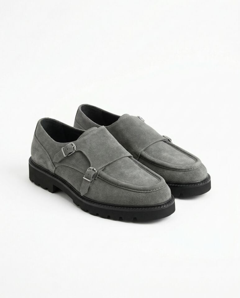 Loafer Ayakkabı Gri Süet - 44