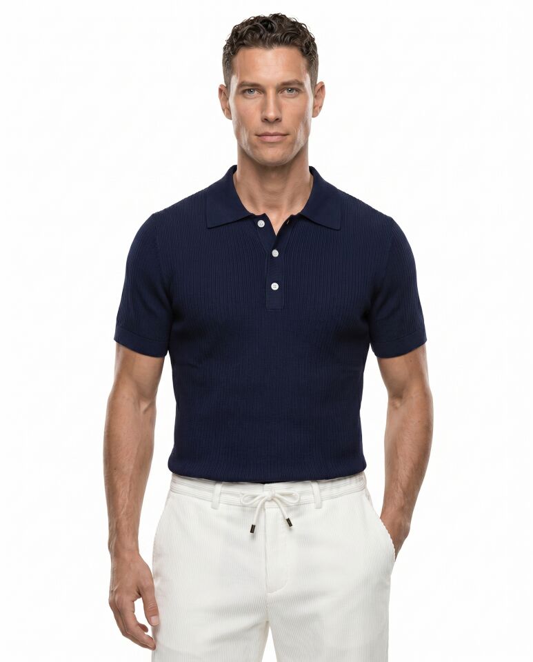 Grand Polo Triko T-Shirt Lacivert - XL