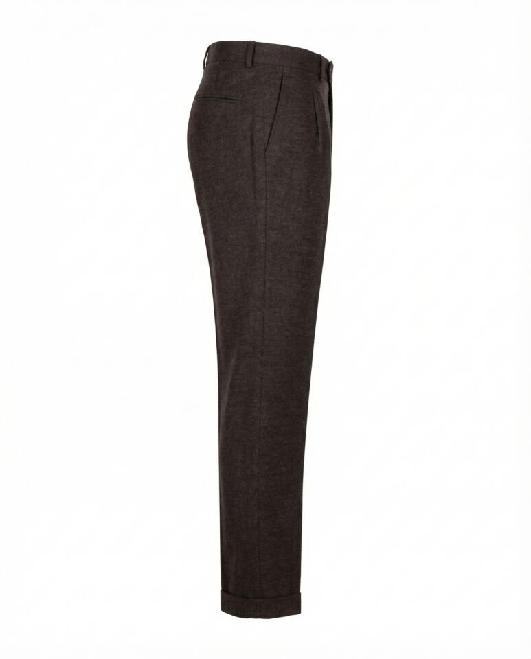 Alata Pileli Pantolon Kahverengi - 44