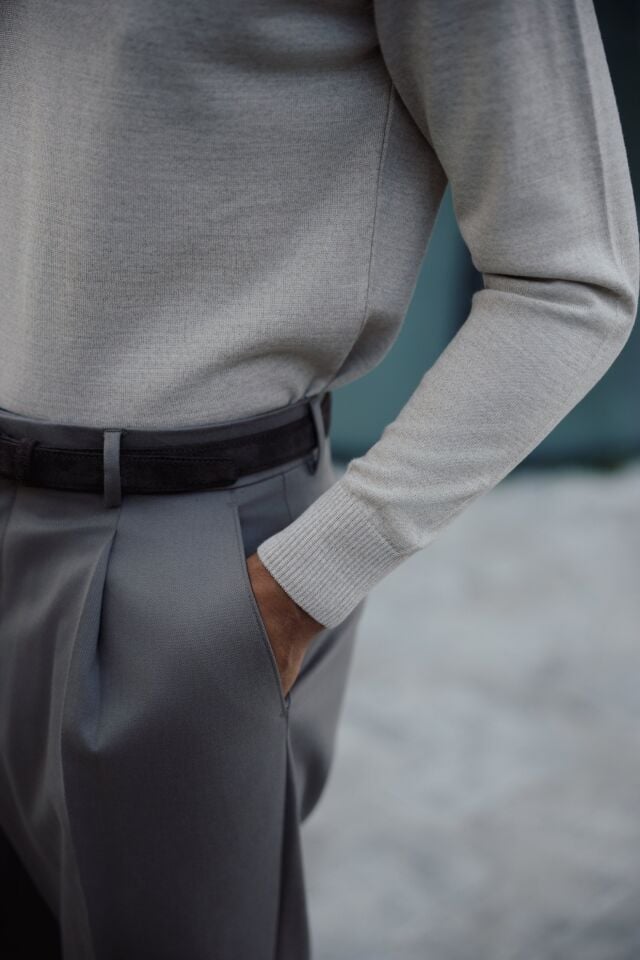 Pearl Polo Yaka Triko Bej-Melanj - XXL